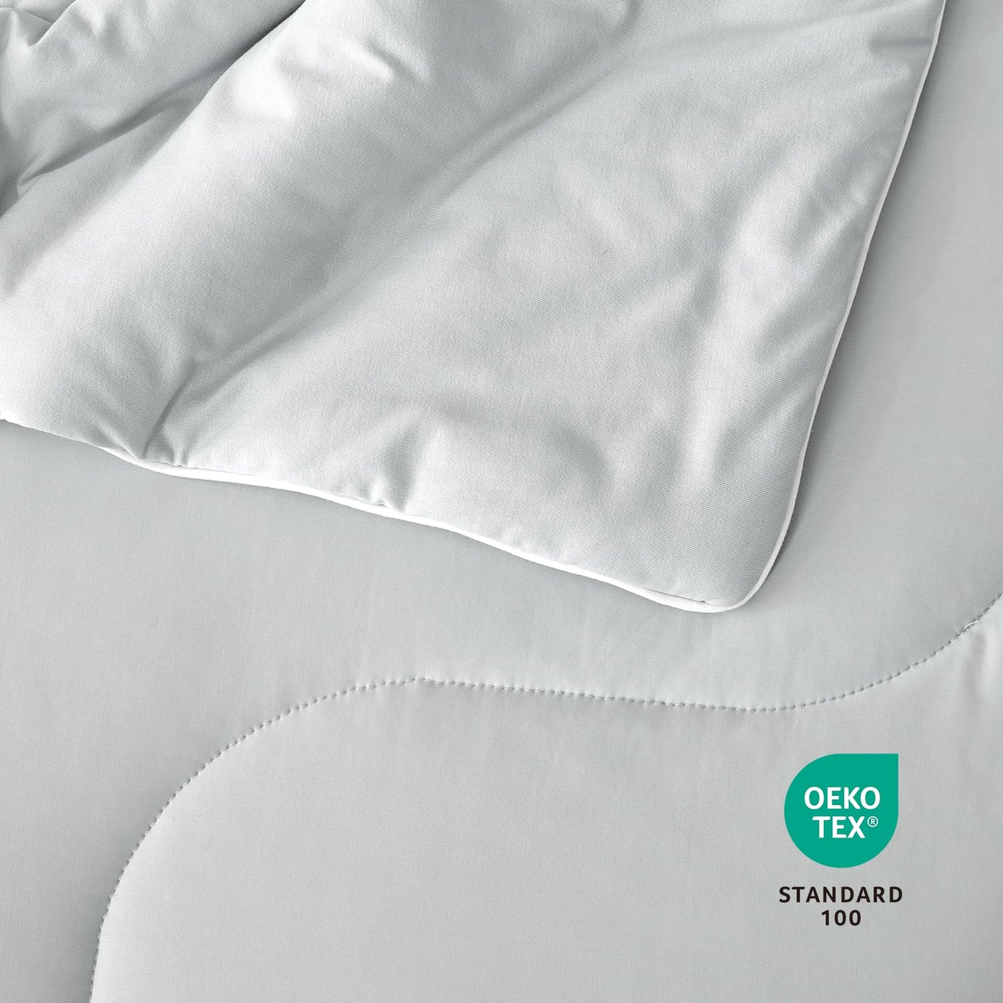 Cozy Bliss Cooling Comforter King Size, Double-Sided Cooling Blanket for Hot Sleepers and Night Sweats, Q-Max 0.4 Breathable Summer Comforter Quilt, Lightweight Soft Silky Smooth, Cool Grey